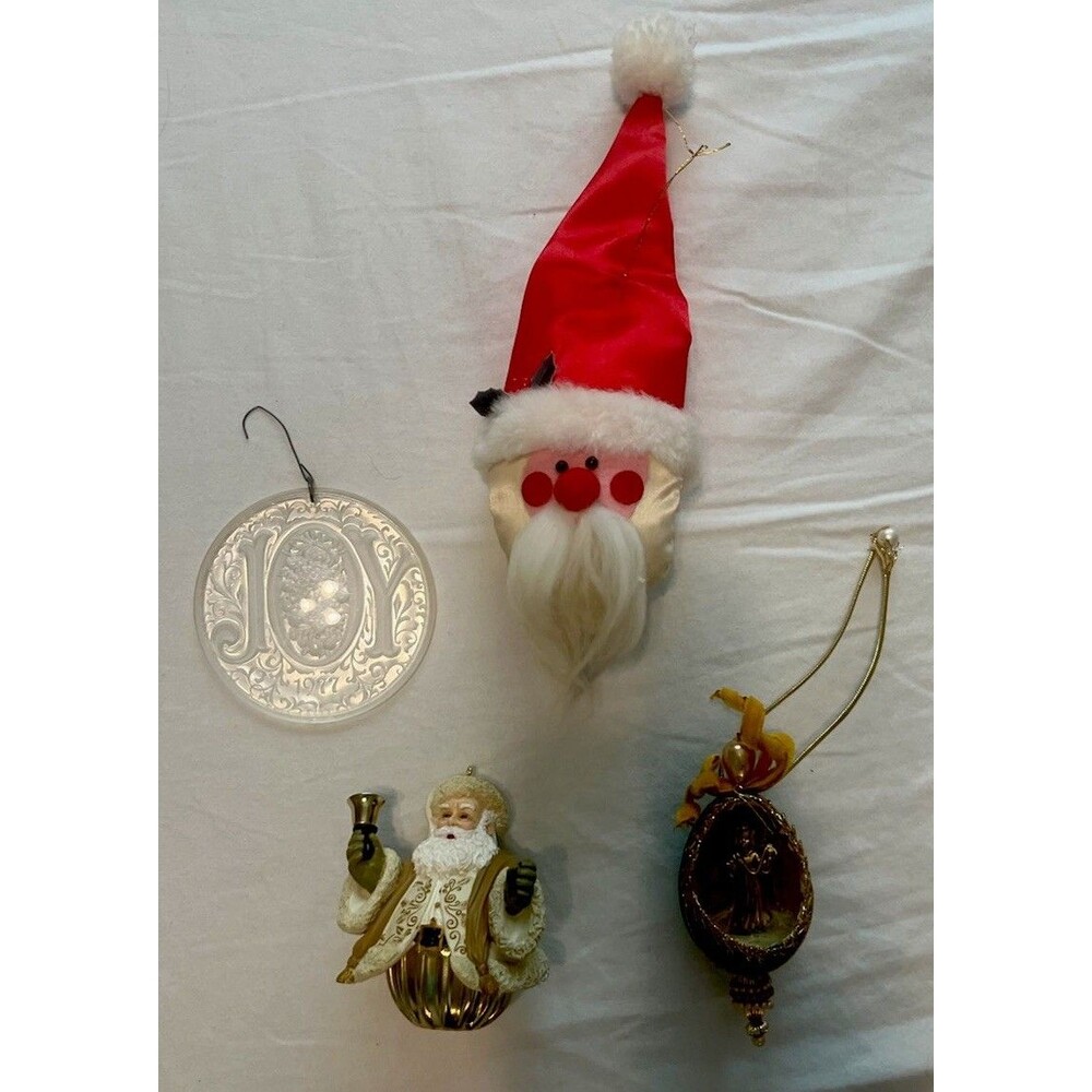 Lot Of 4 Vintage Mid Century Christmas Ornaments Collectors Items